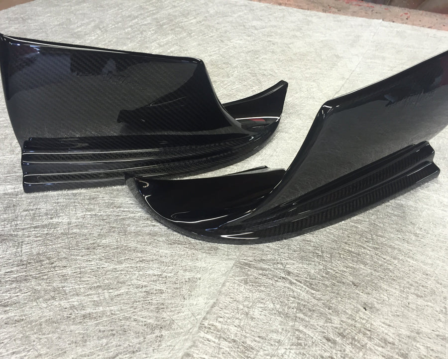 Carbon Fiber Rear Bumper Extensions – DAMD Style For Mitsubishi EVO 4, 5, 6 CP9A (Left & Right)
